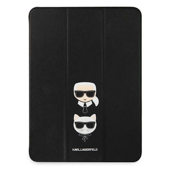 Karl Lagerfeld Saffiano Karl & Choupette Heads – iPad Pro 12,9" 2021 fodral (svart)