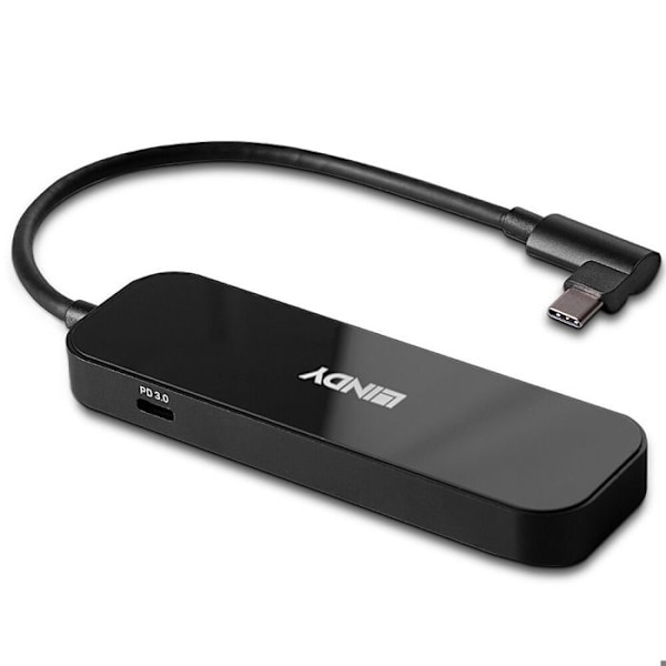 USB-hub - Lindy - 43334 - 4 portar - USB 3.2 Gen 1 - Typ C - Färg Vit