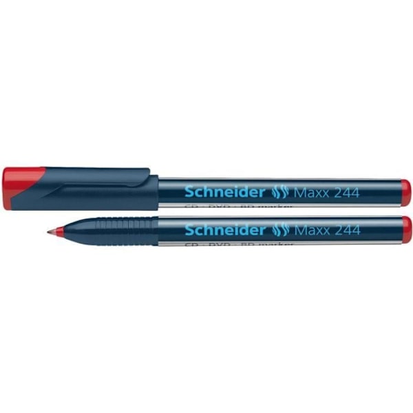 Markör - SCHNEIDER - Maxx 244 - Outspärrande - Fin spets 0,7 mm - Röd Röd