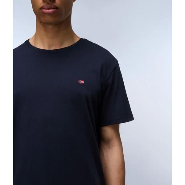 NAPAPIJRI T-shirt herr Blå bomull GR77609 Blå XL