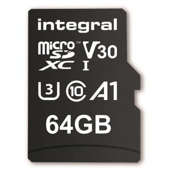 64 GB microSDXC UHS-I INTEGRALT MINNE Premium High Speed V30 UHS-I U3 minneskort