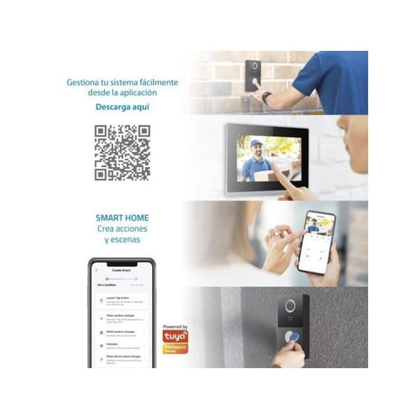Intercom video - NIVIAN NVS-VIDEOINTERCOM-2W - WiFi - Full HD - 7-tums pekskärm