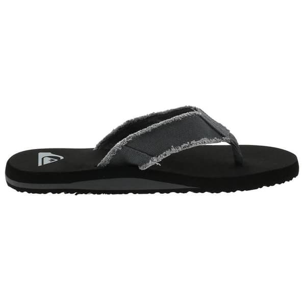 Flip Flops - Quiksilver - Monkey Abyss - Grå - Herr - Frayed canvas ovandel Grå 43