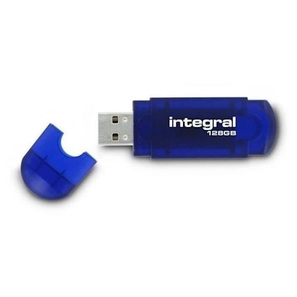 EVO USB-nyckel - INTEGRAL - 128 GB - USB 2.0 - Genomskinlig blå