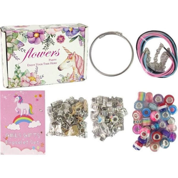 Kit bijoux Leantoys - 14866 - Kit för att tillverka DIY-armband, 90 pärlor