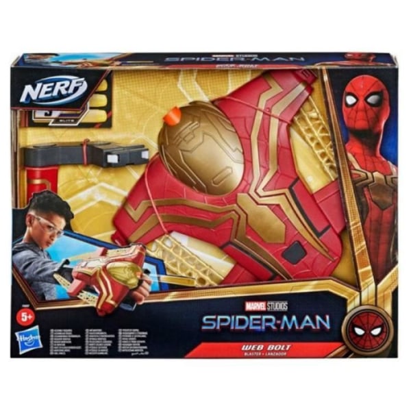 Dart Gun - Nerf - Spiderman - Golden Red - Ingår: 3 Dart - För barn +5 år Gyllene Röd