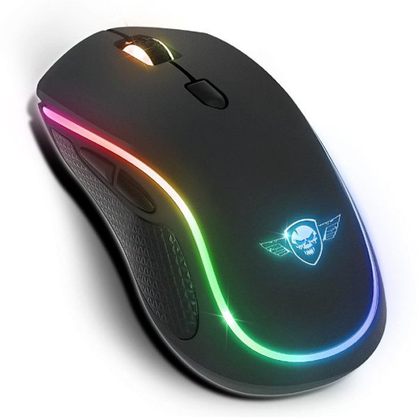 Spelmus - Spirit Of Gamer - PRO M9 - Trådlös - 4200 DPI - RGB-belysning Svart