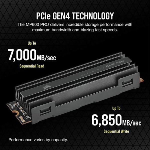 Corsair MP600 PRO Solid State Drive - 4TB NVMe PCIe M.2 (CSSD-F4000GBMP600PRO)