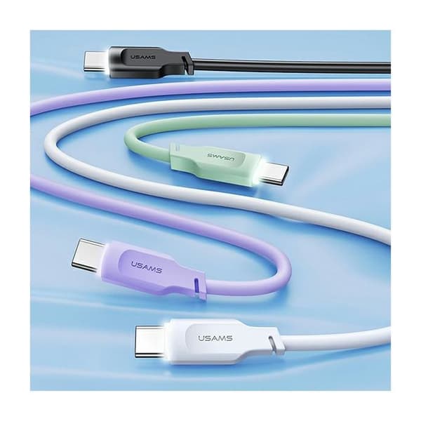 USB-C-kabel USAMS 1,2 m, snabb laddning, lila