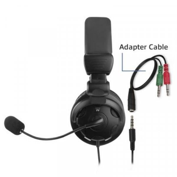 Stereo headset - EW3564 - Circumaural - Svart - Kabelansluten - Flexibel mikrofon Svart