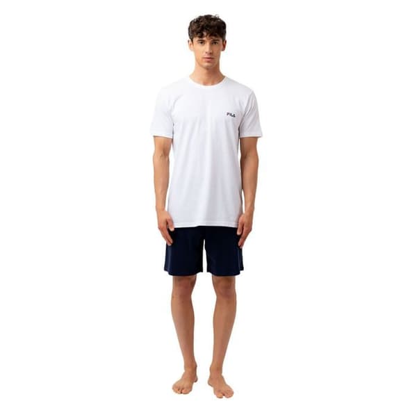 Fila Ensemble Pyjamas 100% bomull kort Man Vit M