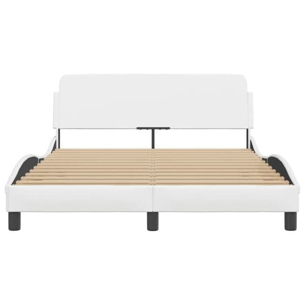 vidaXL Dover sängram vit 120x200 cm konstläder 373159