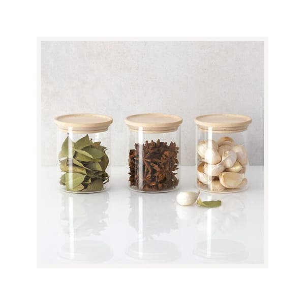 Set med 3 hermetiska glasburkar 350ml "Hermet" - 5five Transparent