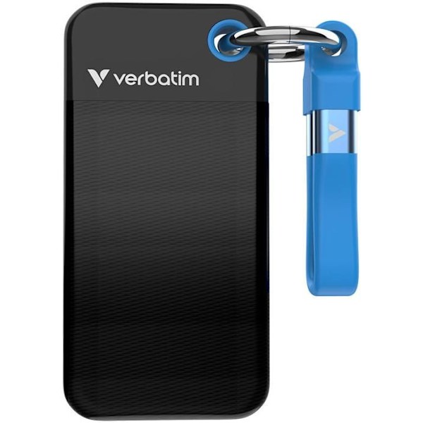 Extern SSD - VERBATIM - Pocket SSD 1TB - USB 3.2 Gen 2 - Ultrasnabb - Hållbar