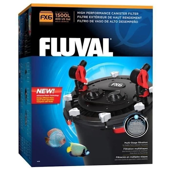 FLUVAL Externt filter FX6 2130L/h - För akvarium Svart