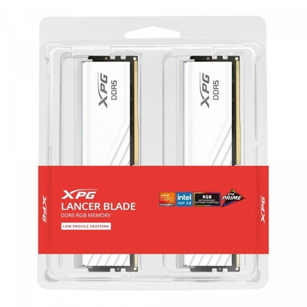 PC-minne - laptop Adata - AX5U6000C3032G-DTLABWH - XPG Lancer Blade DDR5 6000 64 GB (2x32) CL30 vitt minne