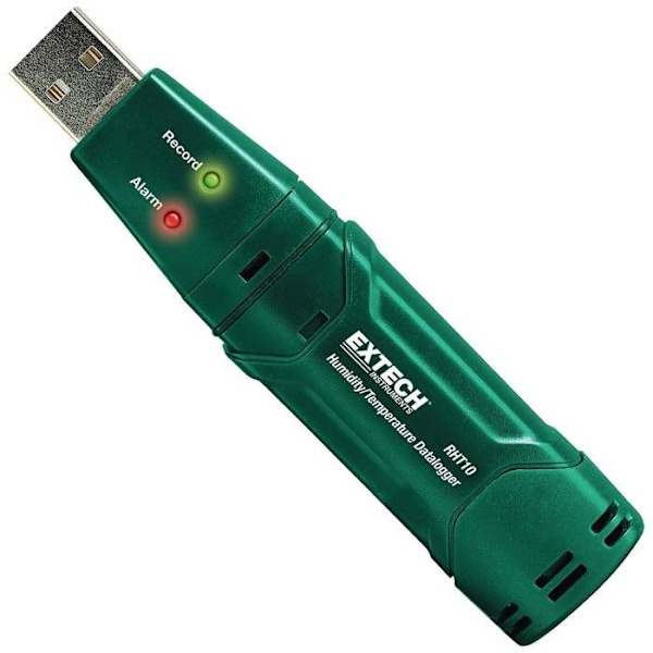 USB fuktighet-temperaturlogger - EXTECH - RHT10 - Hög noggrannhet - Lätt att använda - Kompakt