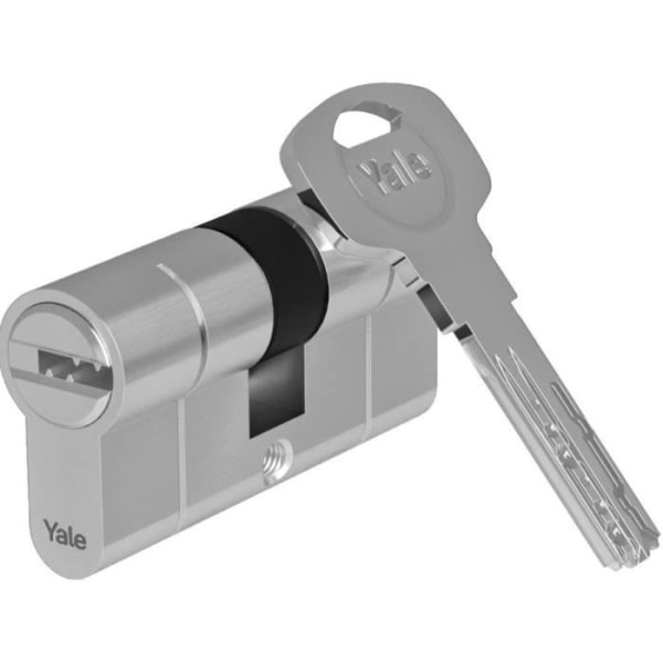 Låscylinder - YALE - YC2100 - Urkopplingsbar - 40x40 mm - 10 stift - 5 vändbara nycklar - Nickelpläterad