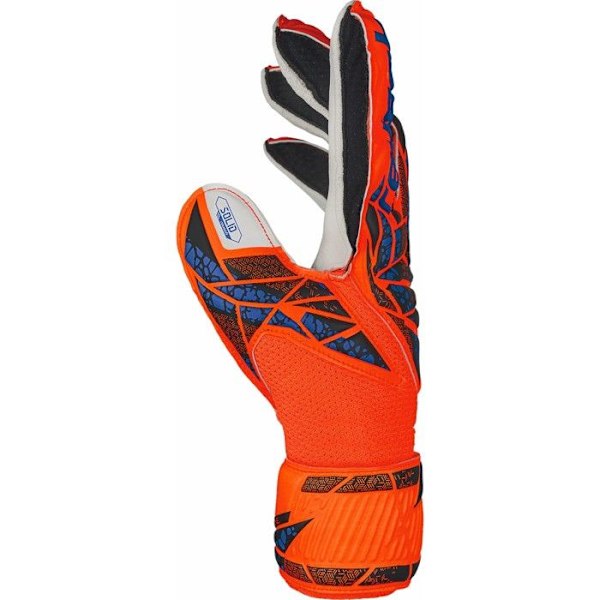 Målvaktshandskar - Reusch - Attrakt Solid - Junior - Hyper orange/elektrisk blå - Fingerstöd hyper orng/elec blå 8