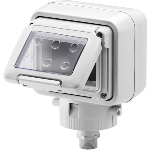 Containern Apparater System - Gewiss - GW27056 - Vattentät - IP55 - 3 Uttag Grå