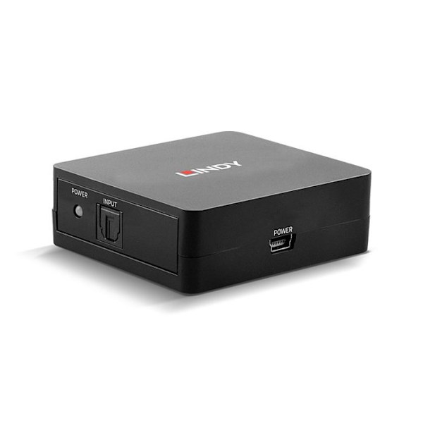 Splitter Audio Digital - LINDY - TosLink 3 Portar - Kompakt - 40m - Stöder DTS/Dolby Digital