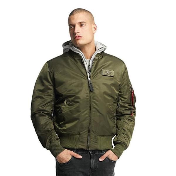 Bomber - Alpha Industries - MA-1 D-Tec Flight - Grön - Herr - Långa ärmar Grön XL