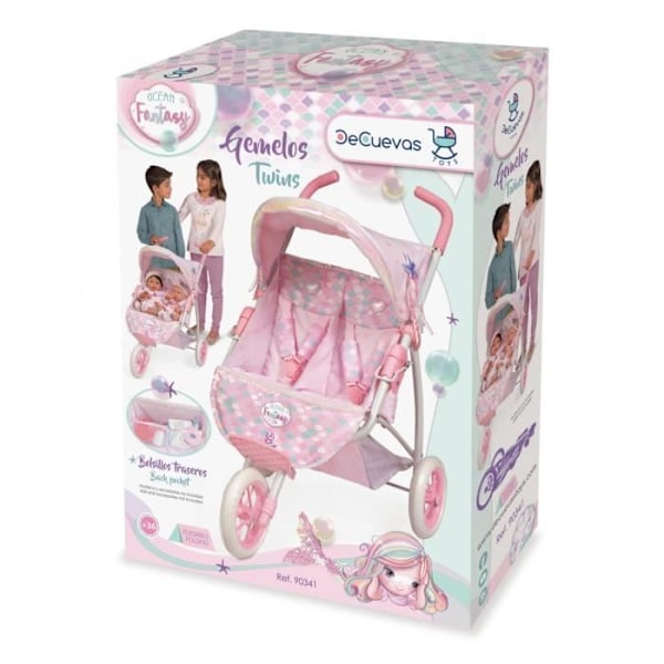 Dockvagn - DECUEVAS TOYS - 90341 - 3 hjul - Fällbar - Ocean Fantasy Blå