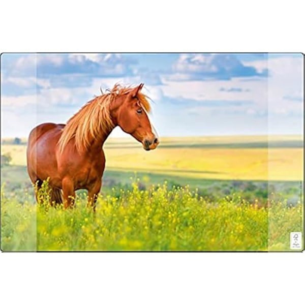 Skrivunderlag - KANGARO - Hästmotiv - Halkfri - 38 x 58 cm - 2 fickor Häst.
