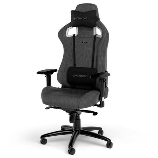 Spelstol - Noblechairs - Epic TX - Andningsbart tyg - 4D armstöd - Neutralt läge Grå