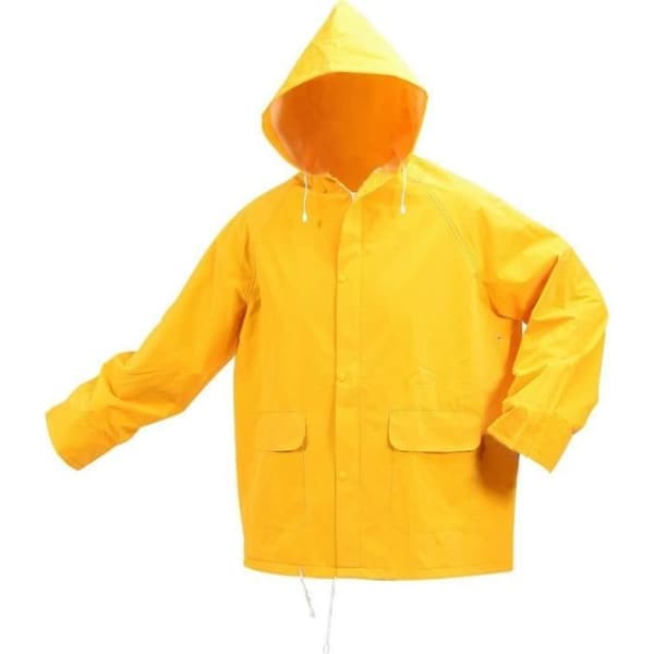 XXL gul vaxad parkas regnjacka