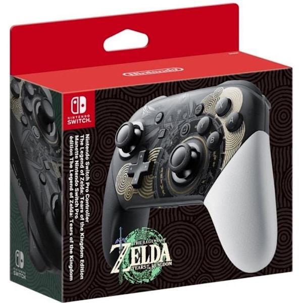 Switch Pro Controller för Nintendo Switch • The Legend of Zelda: Tears of the Kingdom Edition Svart, Vit & Guld
