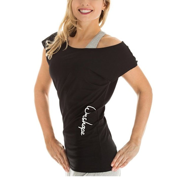 Winshape yoga topp / t-shirt - WTR12-SCHWARZ-S - Damen Dance-Shirt Wtr12 Freizeit Fitness Workout Workout Women Svart S