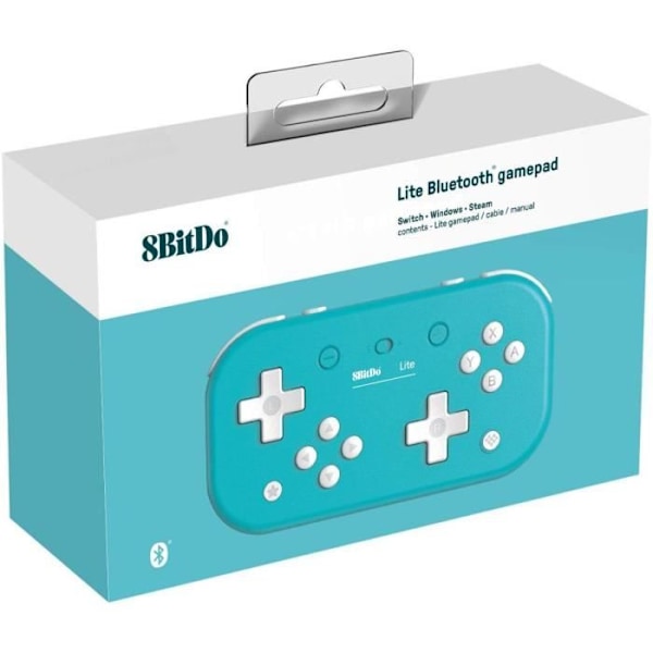 8BitDo Lite Turquoise Bluetooth Controller för Switch Lite, Switch och Windows