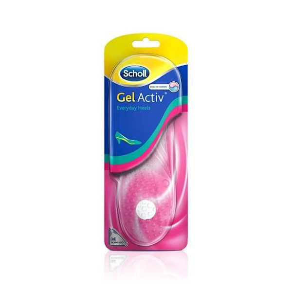 SCHOLL Mjuka Gel-inläggssulor för kvinnor Dagliga klackar blått och gult