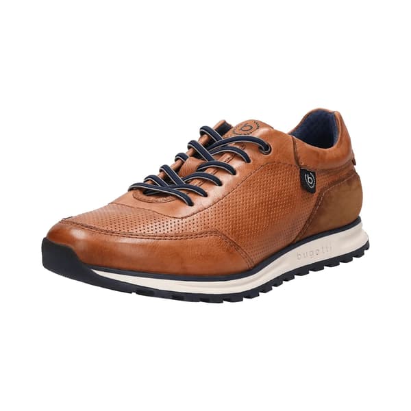 Mörkbruna Bugatti-skor cognac 45