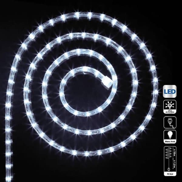 Ljusrör 18m 324 LED utomhus kallvitt Vit kyla