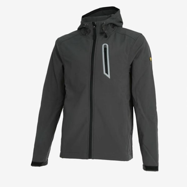 Softshell-jacka - DIADORA - Grå - 3 fickor - Huva - Unisex - jag