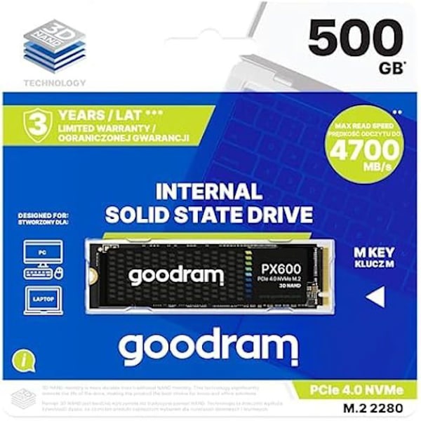 Hårddisk - GOODRAM - Estándar - Flerfärgad - 10 x 10 x 3 cm - Referens S0237072