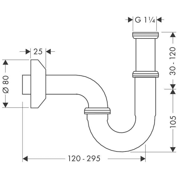 HANSGROHE 53010000 Special Sifon i "S"