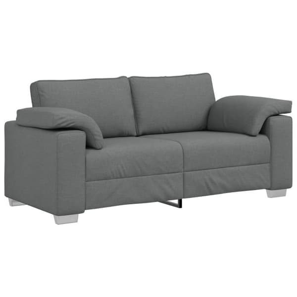 Soffa Loveseat - Mörkgrå - 2.5 platser - Tyg - Mjuk Komfort Grå