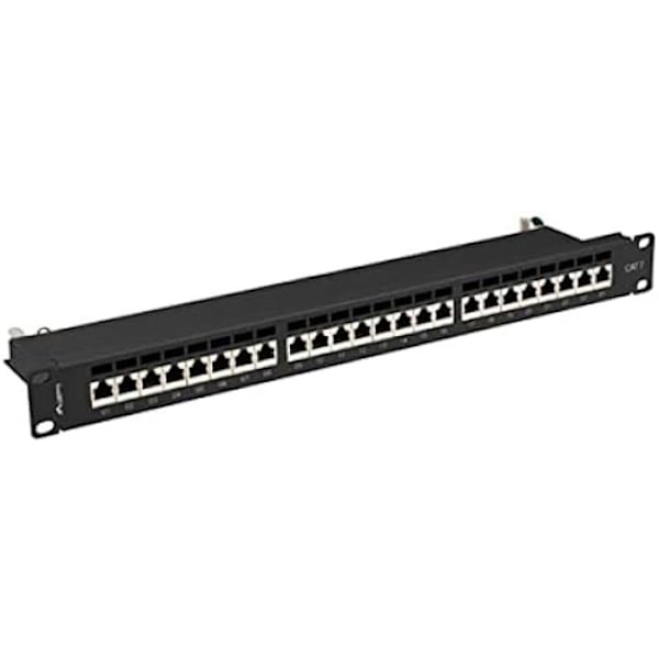 LANBERG PPS7-1024-B PATCH PANEL 24 PUERTOS 1U CAT.7 FTP NEGRO