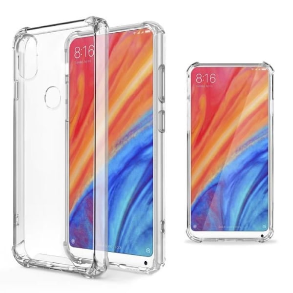 Moozy Transparent Silikonfodral för Xiaomi Mi Mix 2S - Stötsäkert Kristallklart Fodral Mjukt flexibelt TPU-fodral