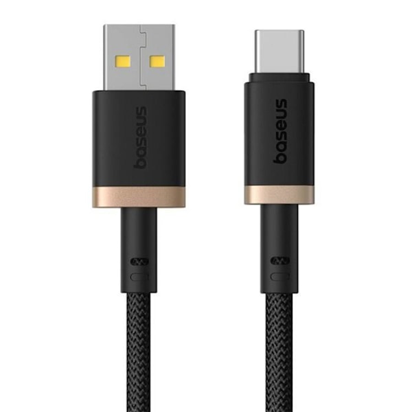 USB-datakabel till Type-C, 60W, 2m - Baseus Dura (P1037780802U01-02) - Guld / Svart