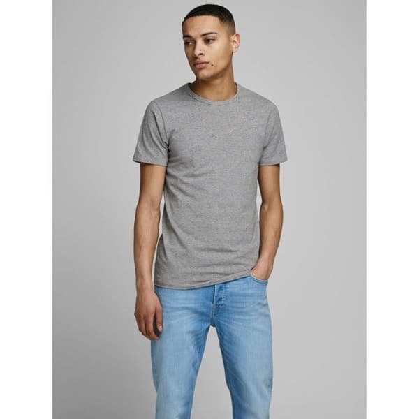 Jack & Jones Basic t-shirt med o-ringad ljusgrått XL