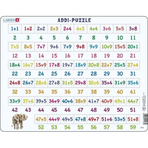 Maxi Pussel Lär dig lägga till 58 bitar - Larsen - För 4-åriga barn - Matematiktema