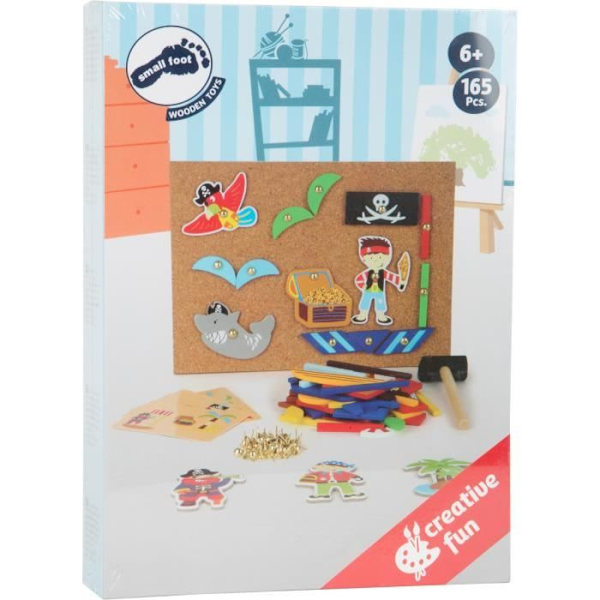 Pirates SMALL FOOT trähammarspel - från 6 år Flerfärgad