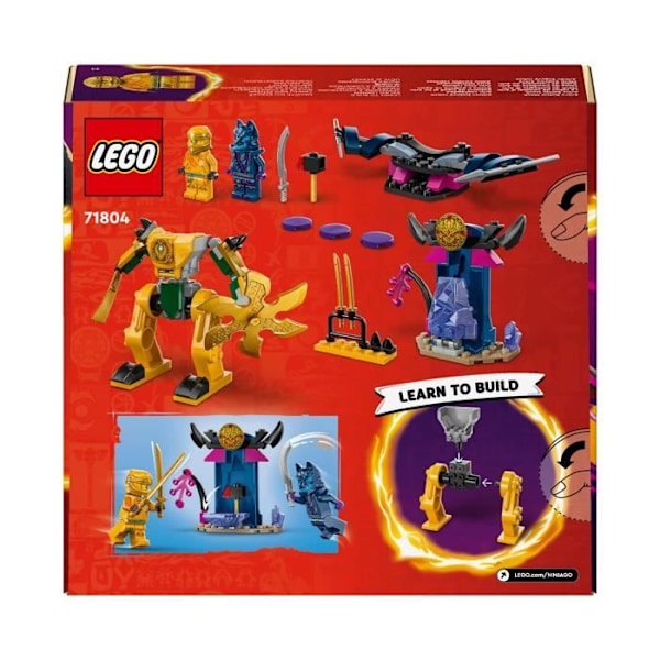 LEGO® 71804 NINJAGO Arins kamprobot, Ninja leksak med Arin Minifigurer med mini-Katana och robotar Flerfärgad