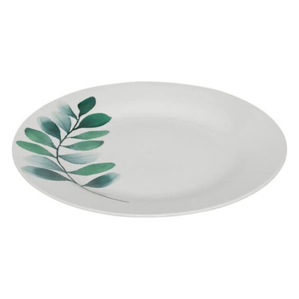 Table Service 18 Delar "Växt" 26cm Vit Vit