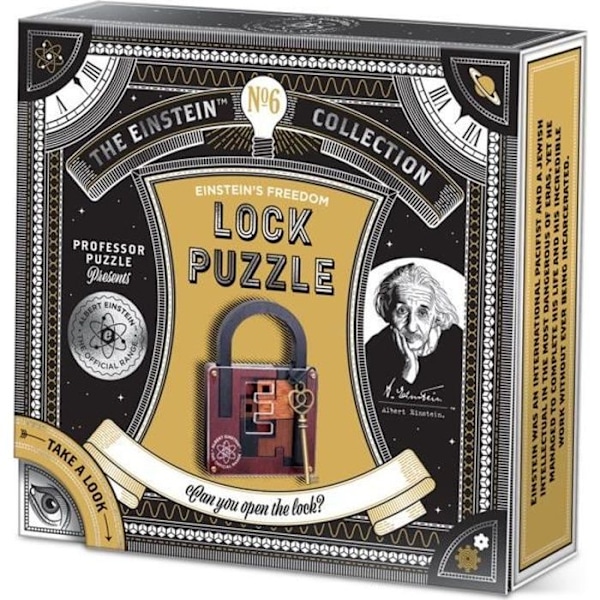 LOCK EINSTEIN N6 pusselspel - PROFESSOR PUZZLE - 6 bitar - Flerfärgad Flerfärgad