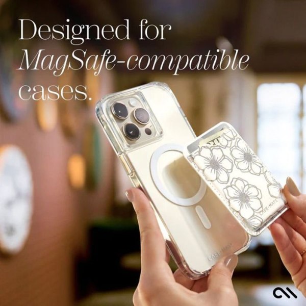 Case-mate sockfodral MagSafe magnetisk korthållare - Magnetisk plånbok (Floral Gems)